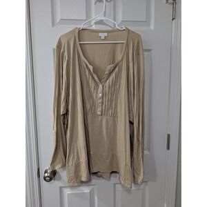 Bundle, Two‎ J. Jill 4X, Tunic Long Sleeve Blouses, Neutrals, Casual V-Neck